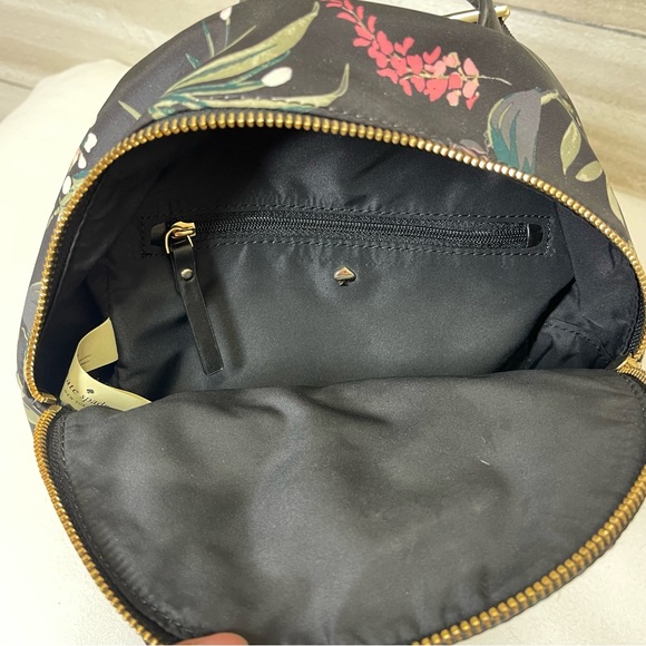 Kate Spade Black Floral Watson Lane Botanical Hartley Mini Backpack - Picture 5 of 10